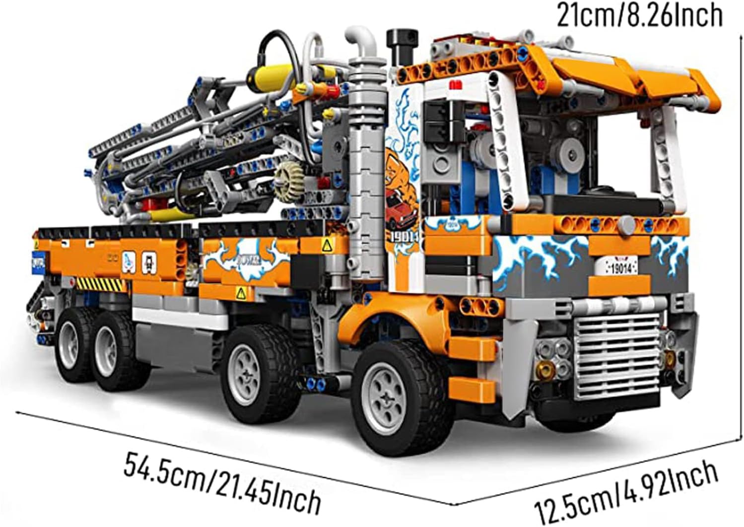 Mould King Concrete Pump Truck Building Set for Kids Ages 14+, Terrain Tow Truck Model Toys (2,098Pieces)