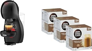 Nescafe Dolce Gusto Piccolo XS by De'Longhi with Dolce Gusto Pods NDG Café au Lait 90 Pods