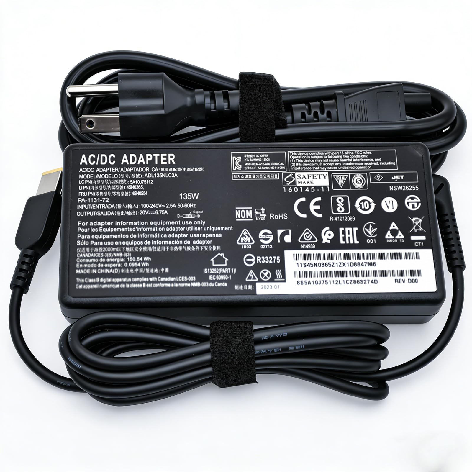 Amazon.com: 135W Laptop Adapter Charger Compatible with Lenovo