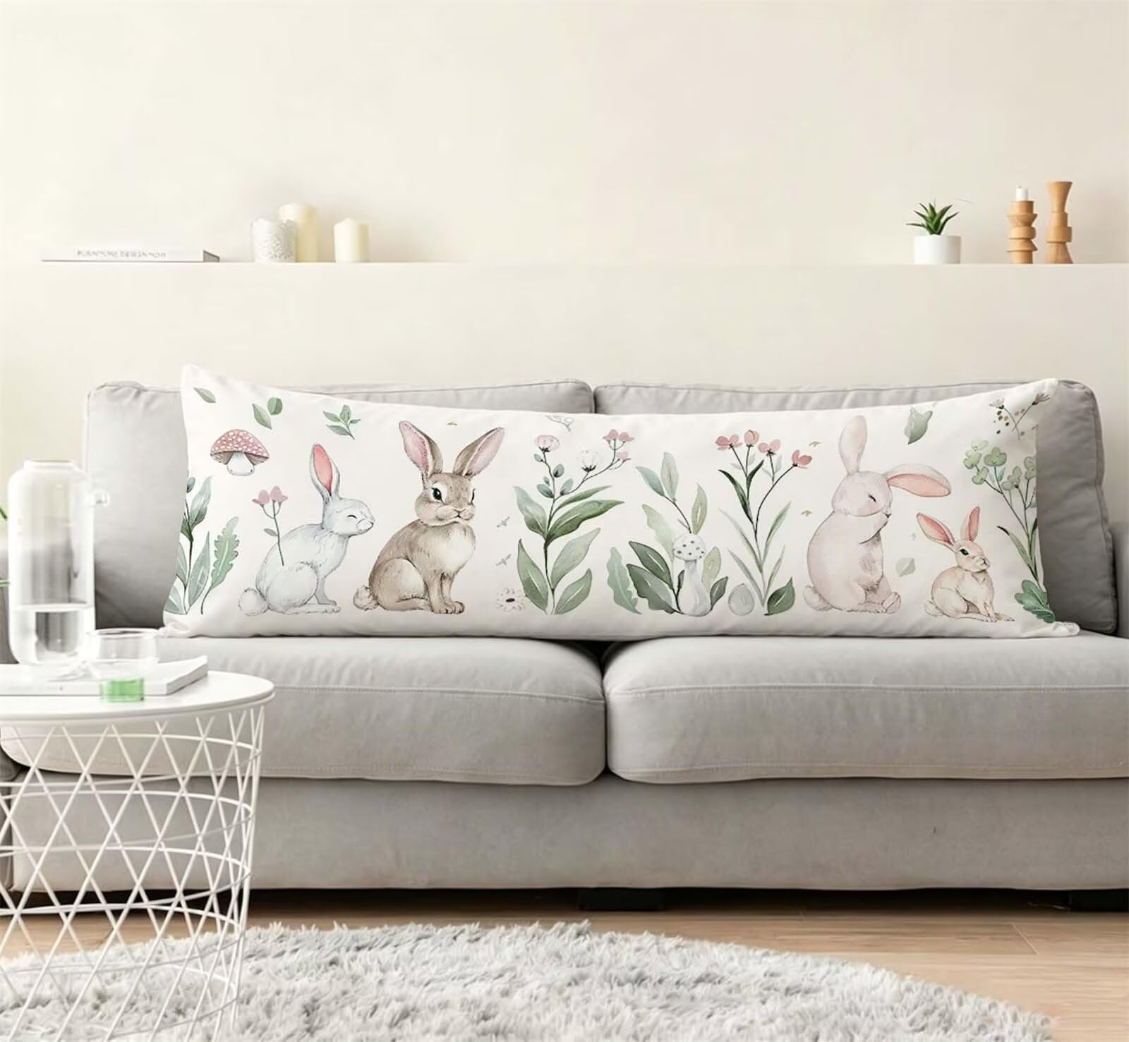 Tiere-11 Seitenschläferkissen bezug 55 x 160 cm Schwangerschaftskissen Samt | Blume Langes Kissenbezug mit Unsichtbarer Reißverschluss XXL Kissenbezug Komfortkissen für Bett Sofa Deko j-111