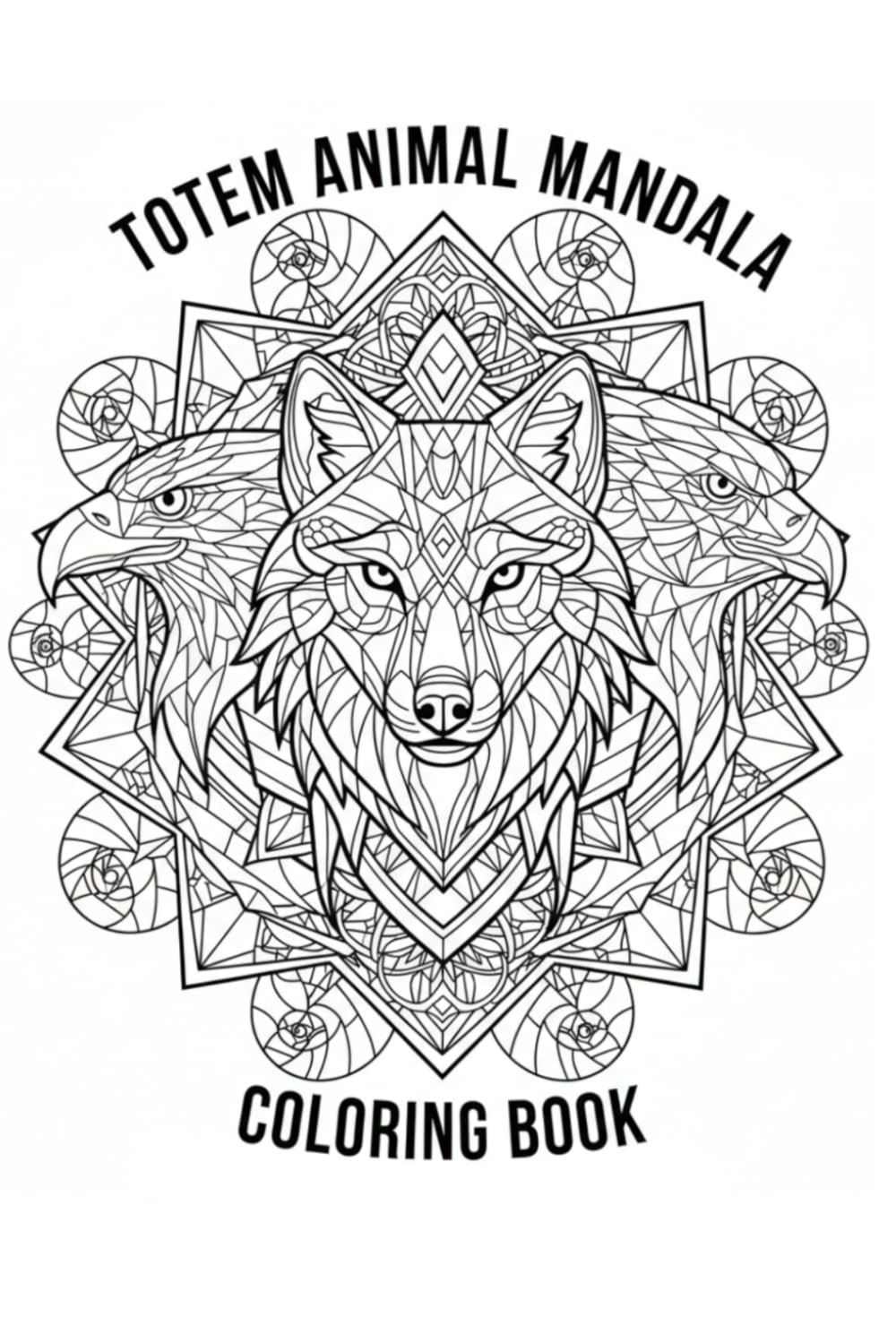 Totem Animal Mandala Coloring Book for Adults: Powerful Animal Mandalas for Mindfulness, Relaxation, Spiritual Connection, and Stress Relief