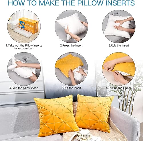 Miniatura 9 de OTOSTAR Insertos de almohada rectangulares de 16 x 24 pulgadas, impermeables, para exteriores, para muebles de patio, cama, sofá, almohadas