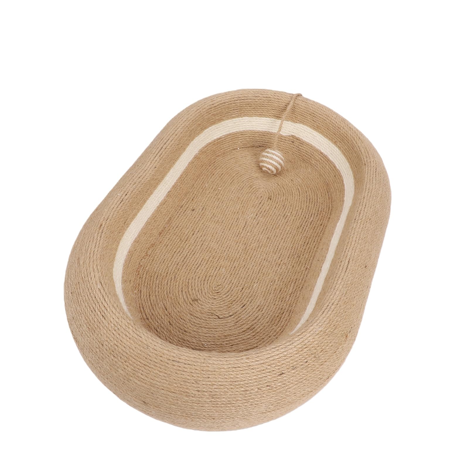 HEEPDD Letto in Cartone per Gatti con Tiragraffi in Sisal, Scratcher Ovale