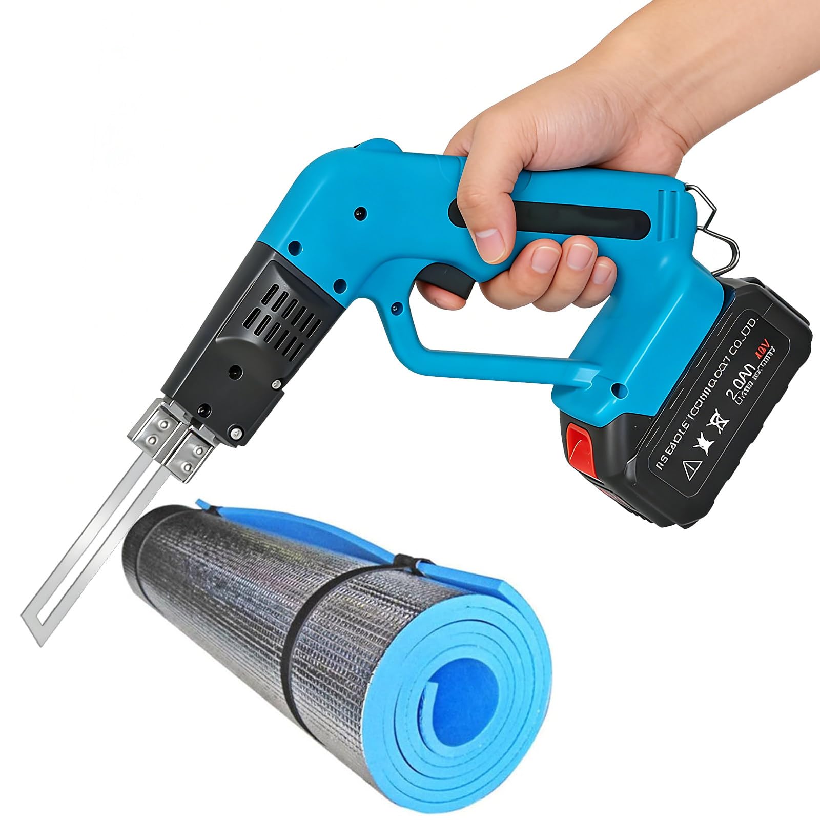 Cortadora InaláMbrica De PláStico Y Caucho con Cuchilla Caliente, BateríA De 2000 Mah. Kits De Corte EléCtricos De Calentamiento RáPido De 5 A 8 Segundos Set1