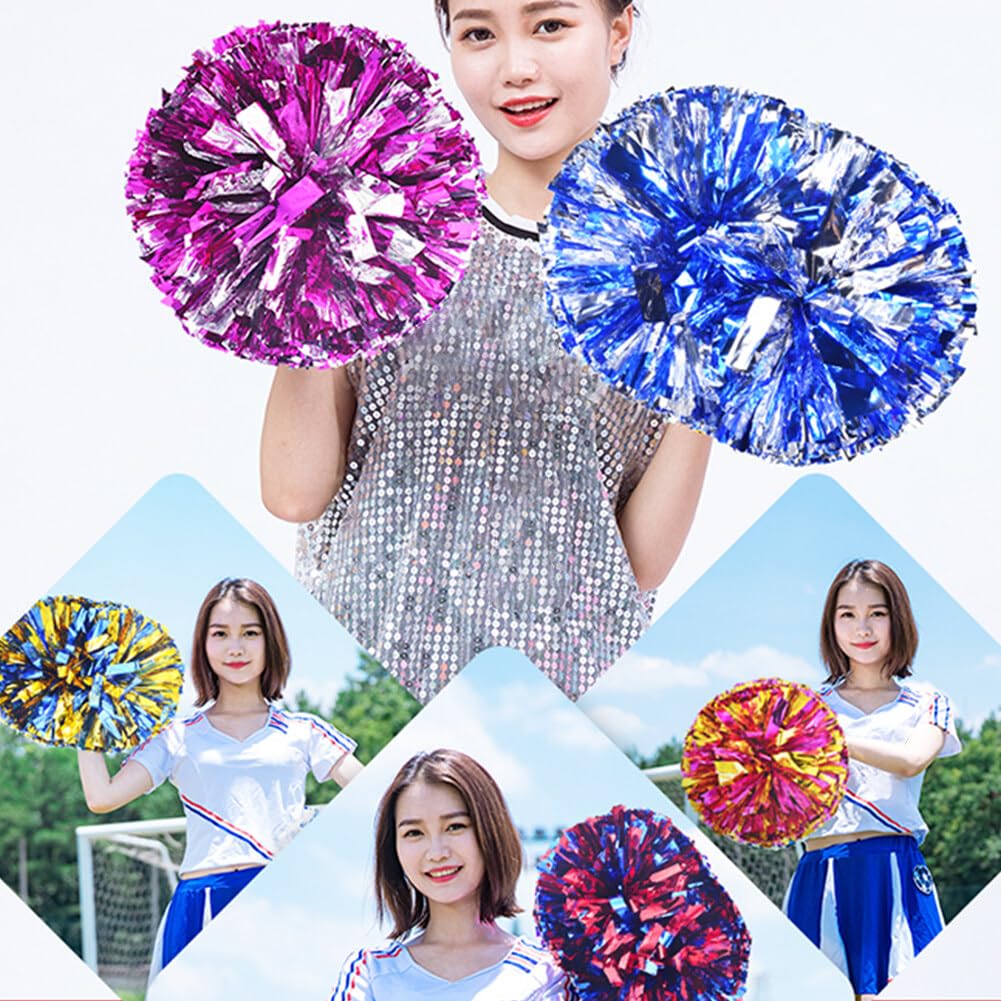 Pompon Squadra Colorati Pompon Cheerleading Aublinto 12 Pezzi - Mano Fatti Per Esibizioni, Ginnastica E Tifo Squadre Accessori Squadra Danza - 5