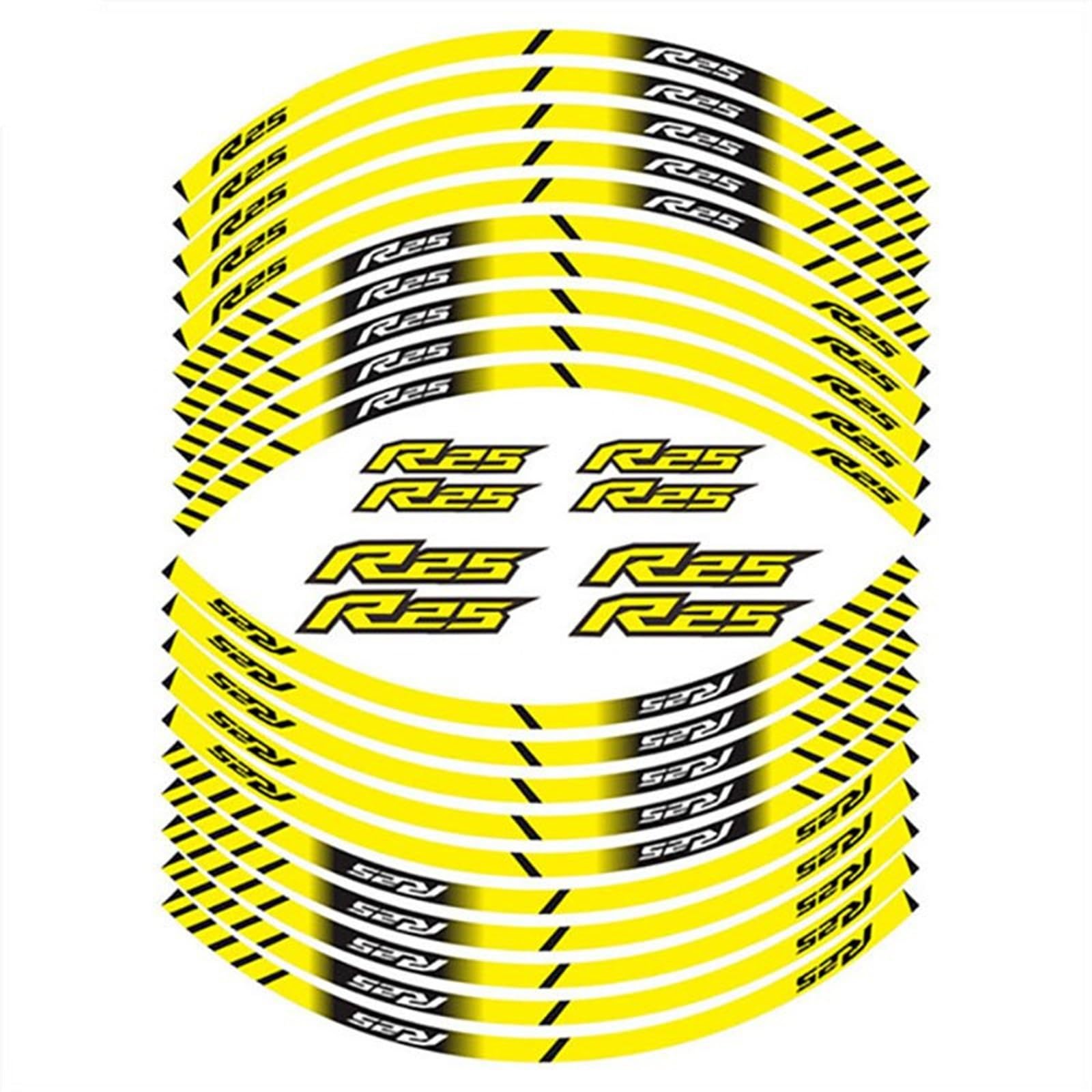 Decorative Stickers Motorcycle Wheel Sticker Decal Reflective Rim Front Rear Tire Stripe for Y-AMAHA YZF R1 R1M R3 R6 R6S YZF R25