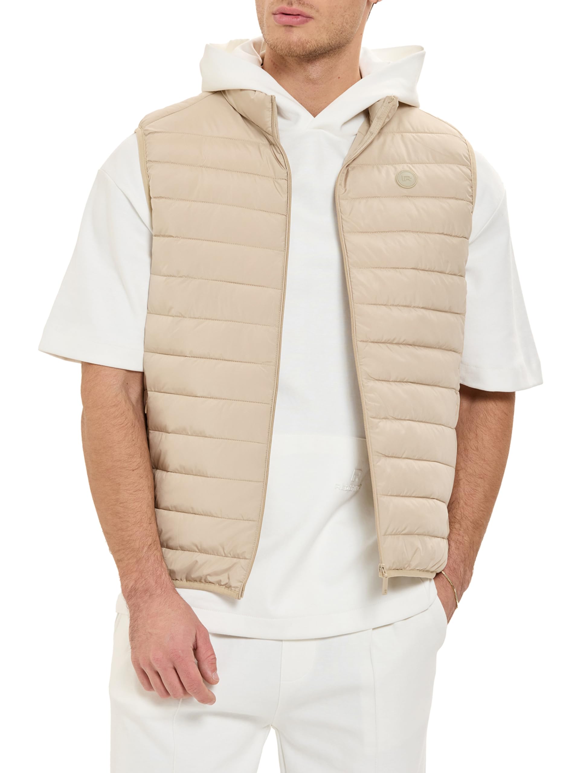 Redbridge Chaleco acolchado ligero de transición con cuello alto y cremallera, chaleco deportivo para el día a día, tiempo libre y entretiempo