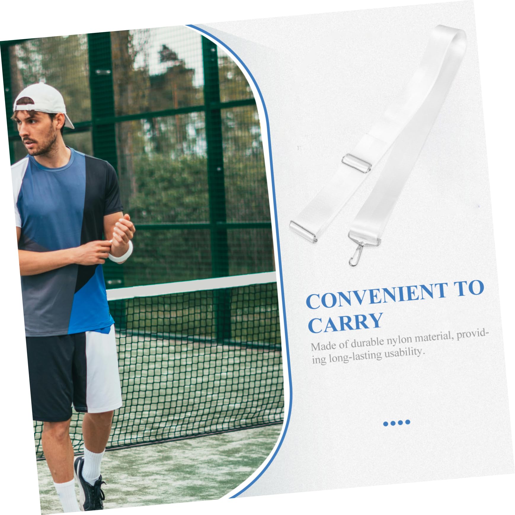 Abaodam 4 Pezzi Cinghia per Rete Tennis Accessorio per Rete Tennis Installazione Facile e Duratura per Giocatori Competitivi