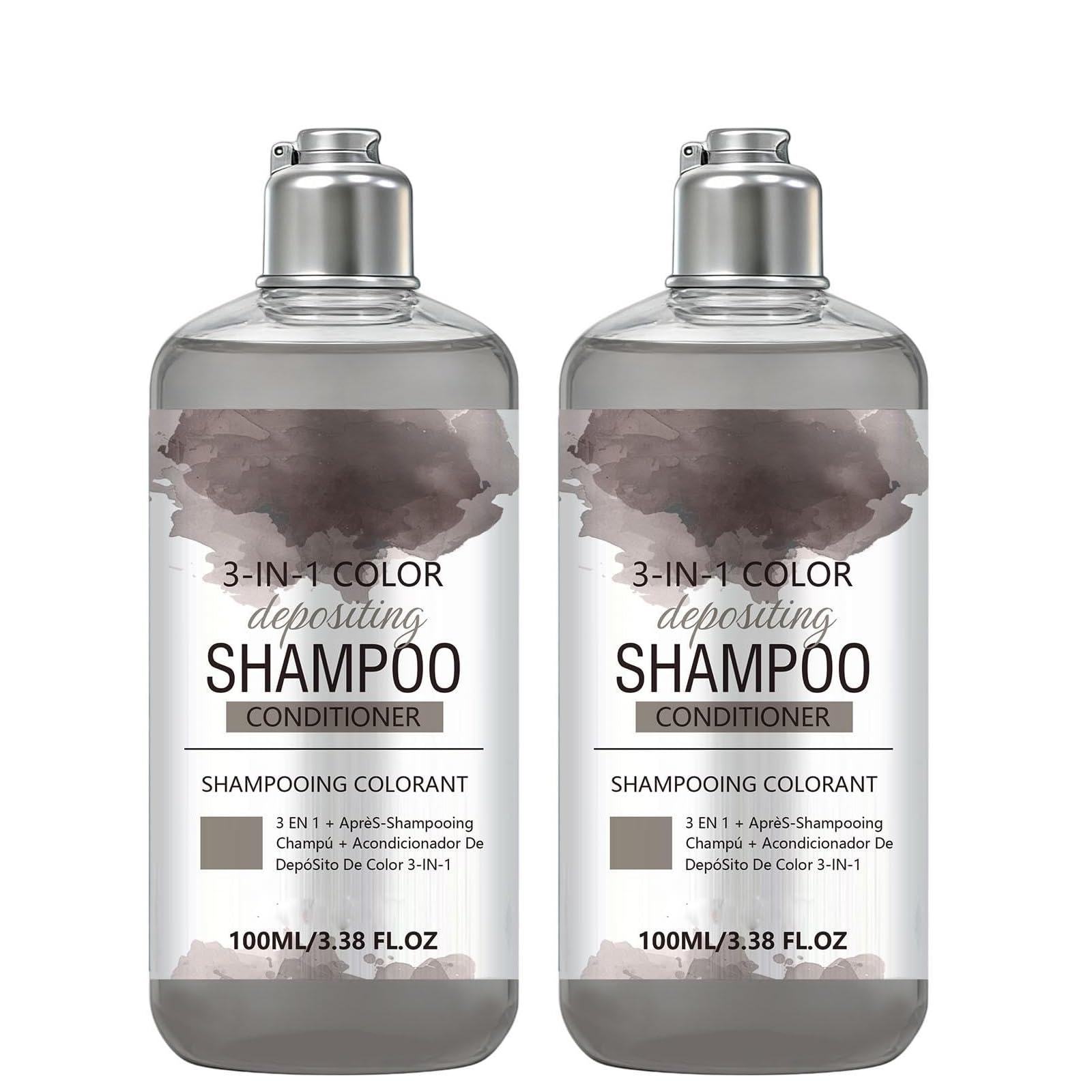 Milk Tea Ash Hair Dye Shampoo, 3 In 1 Hair Dye Shampoo, 10 Mins Hair Darkening, Instant Hair Coloring, Fade-Resistant, Easy to Use, For Men And Women, Restore Lustrous
