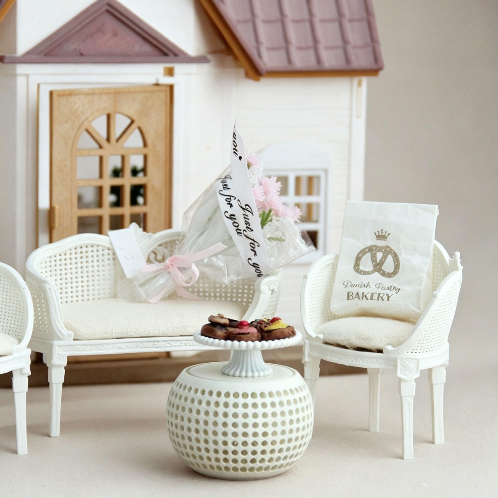 Miniatura Casa Vintage Divano Mobili Doppio
