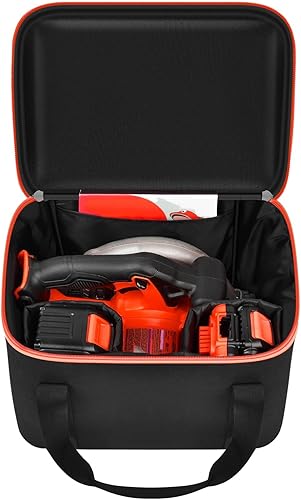 Miniatura 10 de Bolsa de herramientas universal para sierra circular DEWALT 20V MAX DCS391B/DCS565B, para Makita XSS02Z 18V Sierra Circular - Solo funda (negro)