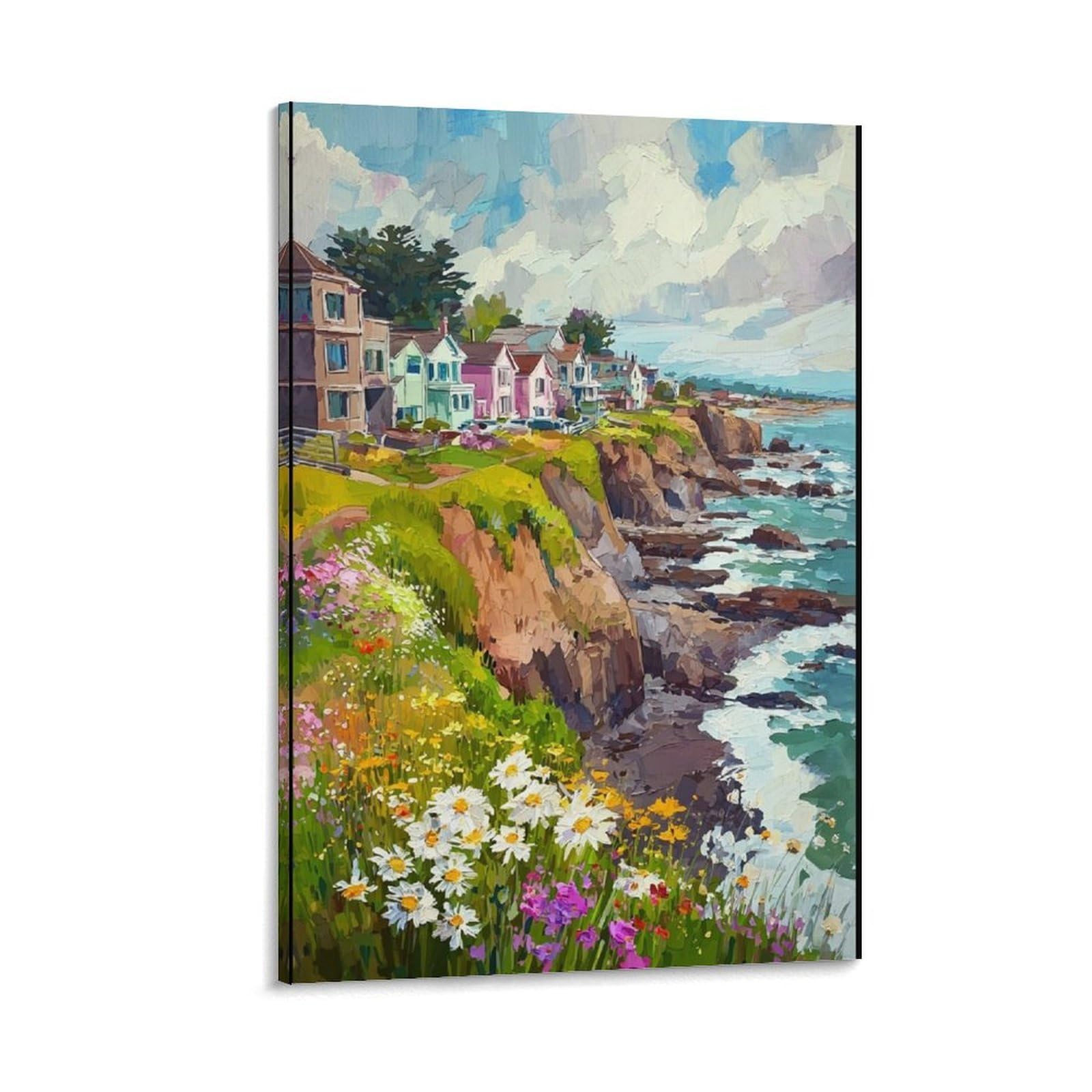 ZBBGGOZ Mendocino Posters 24x36inch(60x90cm) Vintage Watercolor Canvas Art