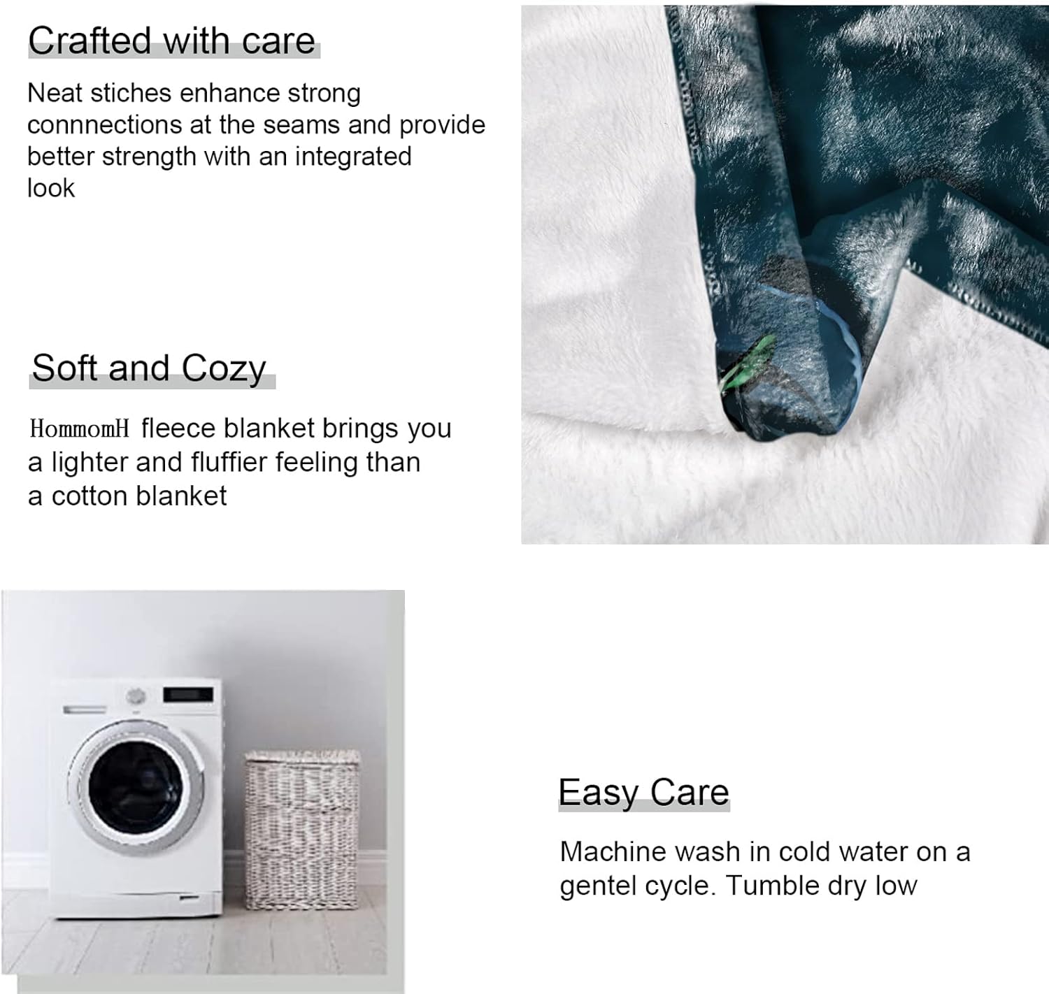 HommomH Wild Animals Blanket 60” x 80”, Big Cats Theme Tiger Leopard Lion Panther Print, Soft Cozy Fleece Throw Blankets for Couch Sofa Bed - Image 6