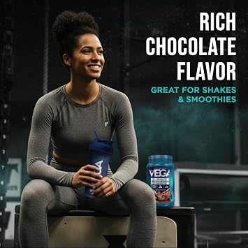 Vega Premium Protein + Supergreens, Chocolate 20g Vegan Protein, Dairy & Gluten Free, 28.8 oz (25 Servings)