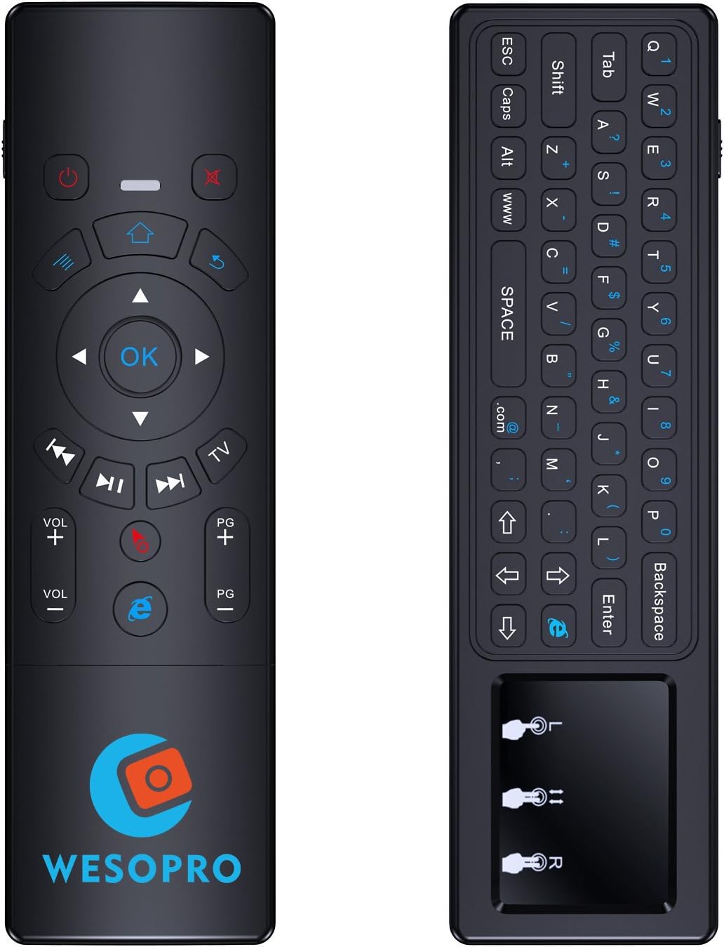 T6 2.4GHz Air Mouse with Wireless Keyboard and Touchpad Remote Control for Android TV Box, Smart TV, PC, HTPC,Projector Windows, Mac OS, Linux