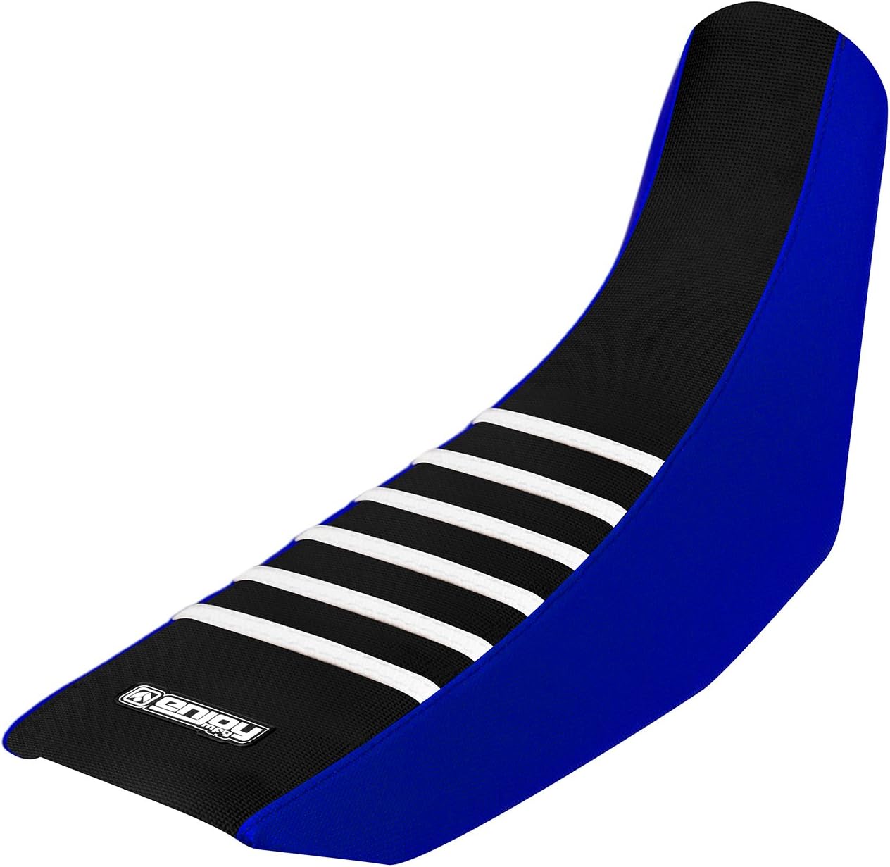 Enjoy Mfg Seat Cover - Compatible Fit for 1993-2001 Yamaha YZ 80 YZ80 - Blue Sides/Black Top/Blue Ribs #124