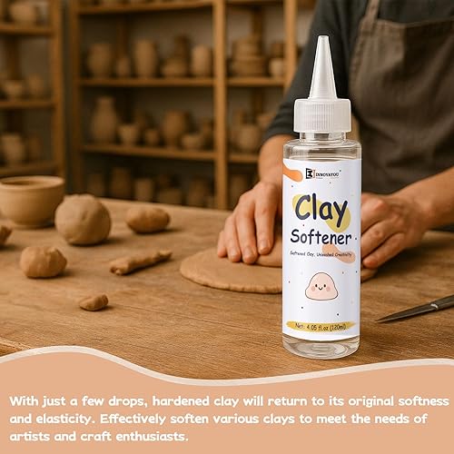 Miniatura 6 de Suavizante de arcilla polimérica de 4.1 fl oz, restaura la arcilla seca y agrietada, mejora la flexibilidad y la adherencia para artistas