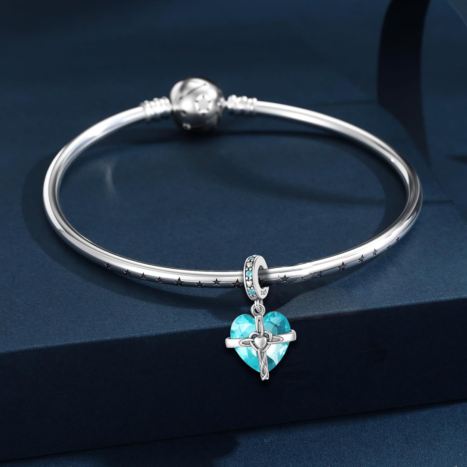 MICOO 925 Silver January-December Birthstone Heart Crystal Zirconia Pendant, fits most bracelets and necklaces, Women's Jewelry Gifts - Image 2