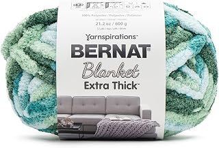 Bernat Blanket Extra Thick Chunky Yarn for Crocheting, Teal Ivy