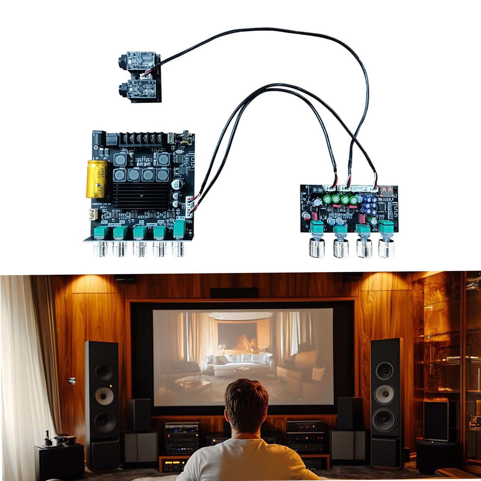 8–36 V DSP Karaoke Nachhallplatine Frontbühne Mikrofon Vorverstärker Modul Schaltung Ersatz Zubehör Kabelvorverstärker