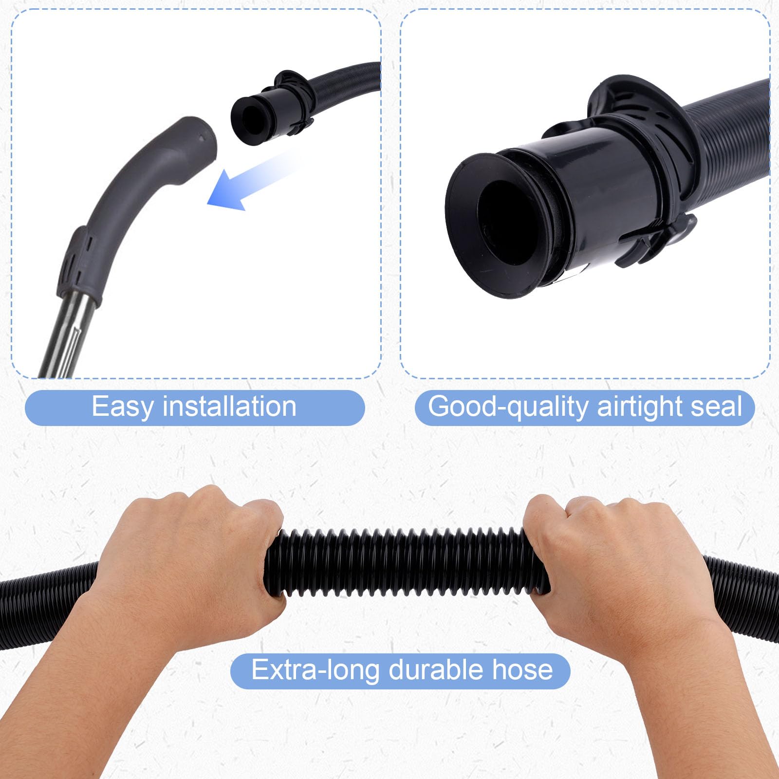 Replacement Hose for Shark Vacuum, Durable Vacuum Hose Replacement Compatible with Shark LA502 LA502NP LA322 LA322NP LA300 (White) and LA301C - 4