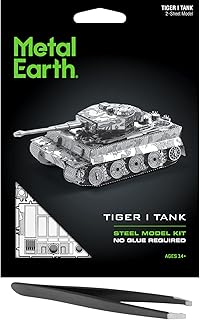 Metal Earth Tiger Tank 3D Metal Model Kit Bundle with Tweezers Fascinations