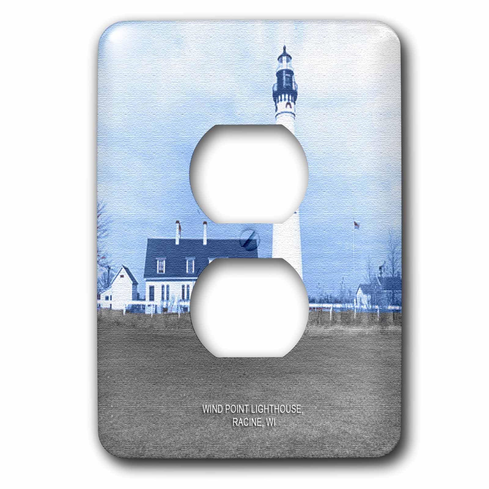 Phare Racine Wi vintage 3dRose : plaque haut de gamme pour sublimer 2 prises de courant