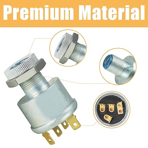 Miniatura 3 de Ez-go - Interruptor de encendido de golf con llave para EZ-GO TXT, Medallist, Marathon, Workhorse, ST, Shuttle Golf Cart, 4 terminales, 33639-G01