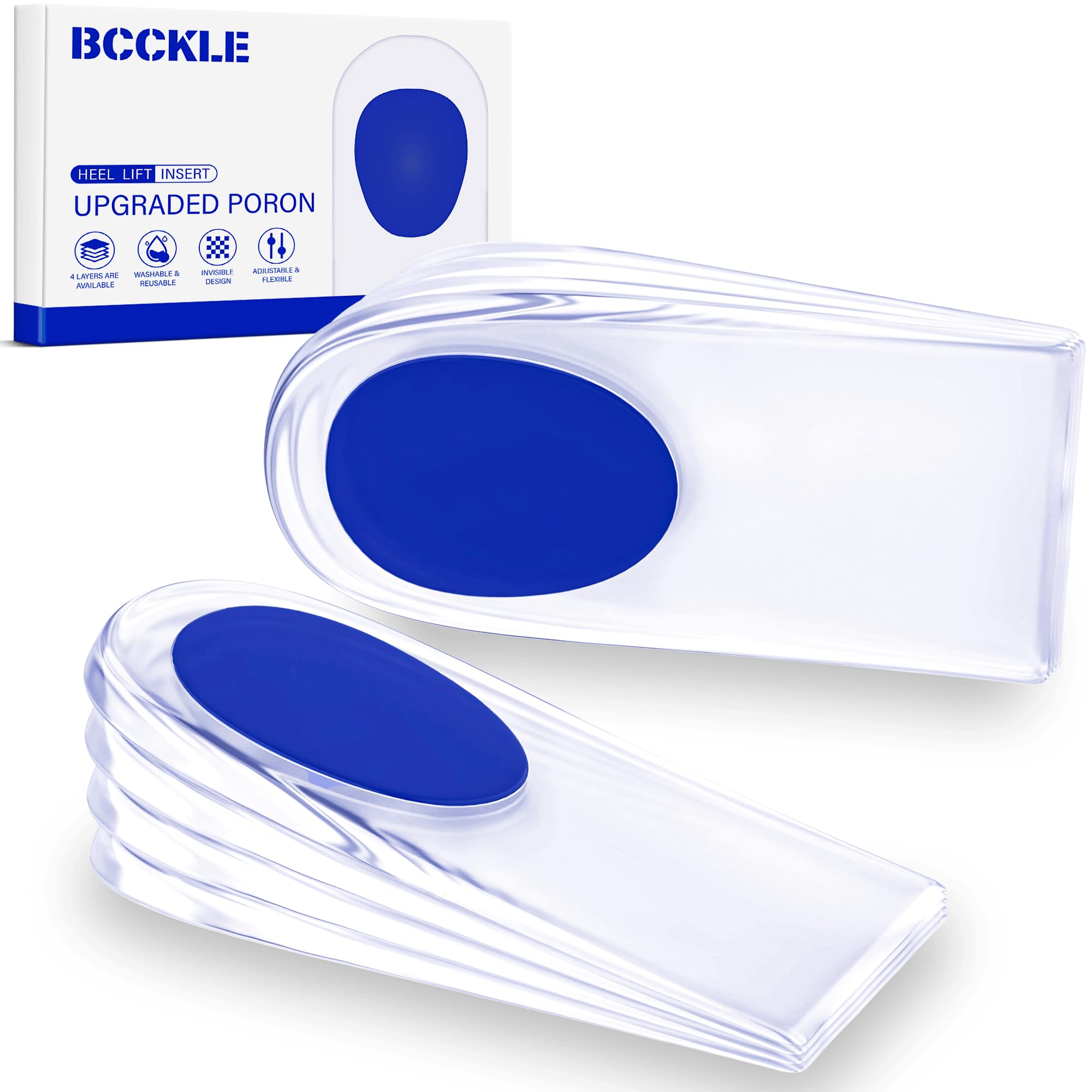 Small 4 Layer Shoe Lift for Heel Pain, Sports Injuries, and Achilles tendonitis.Uneven Legs, Adjustable Heel Lift,Leg Length Discrepancies, Heel Spurs