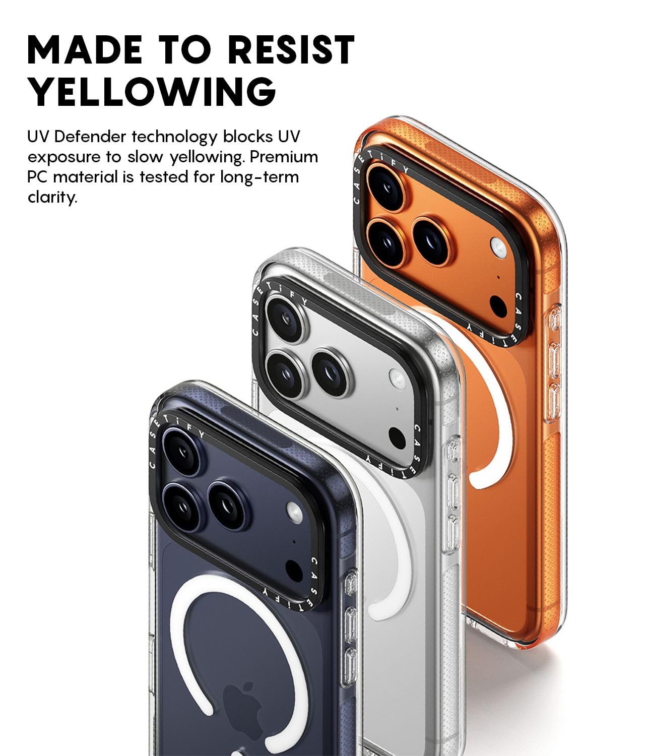 CASETIFY iPhone Air MagSafe対応クリアケース Amazon.co.jp: CASETiFY インパクト クリア iPhone Air ケース [黄変