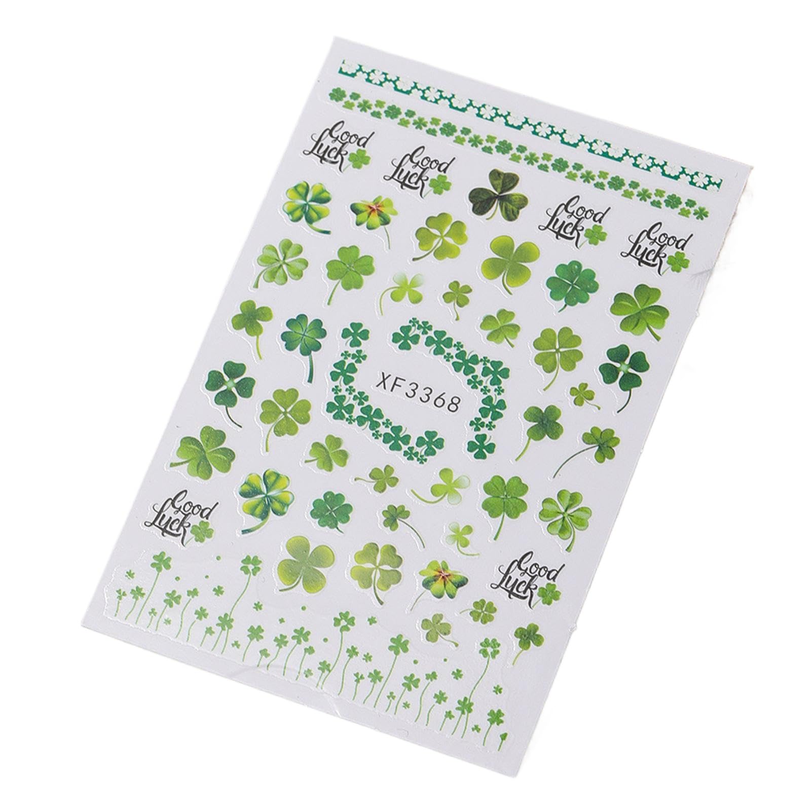 Clovers Nails Art Stickers Patrick ’ s Day Sticker Shamrock Decals Adhesive Sticker Patrick ’ s Day Decals