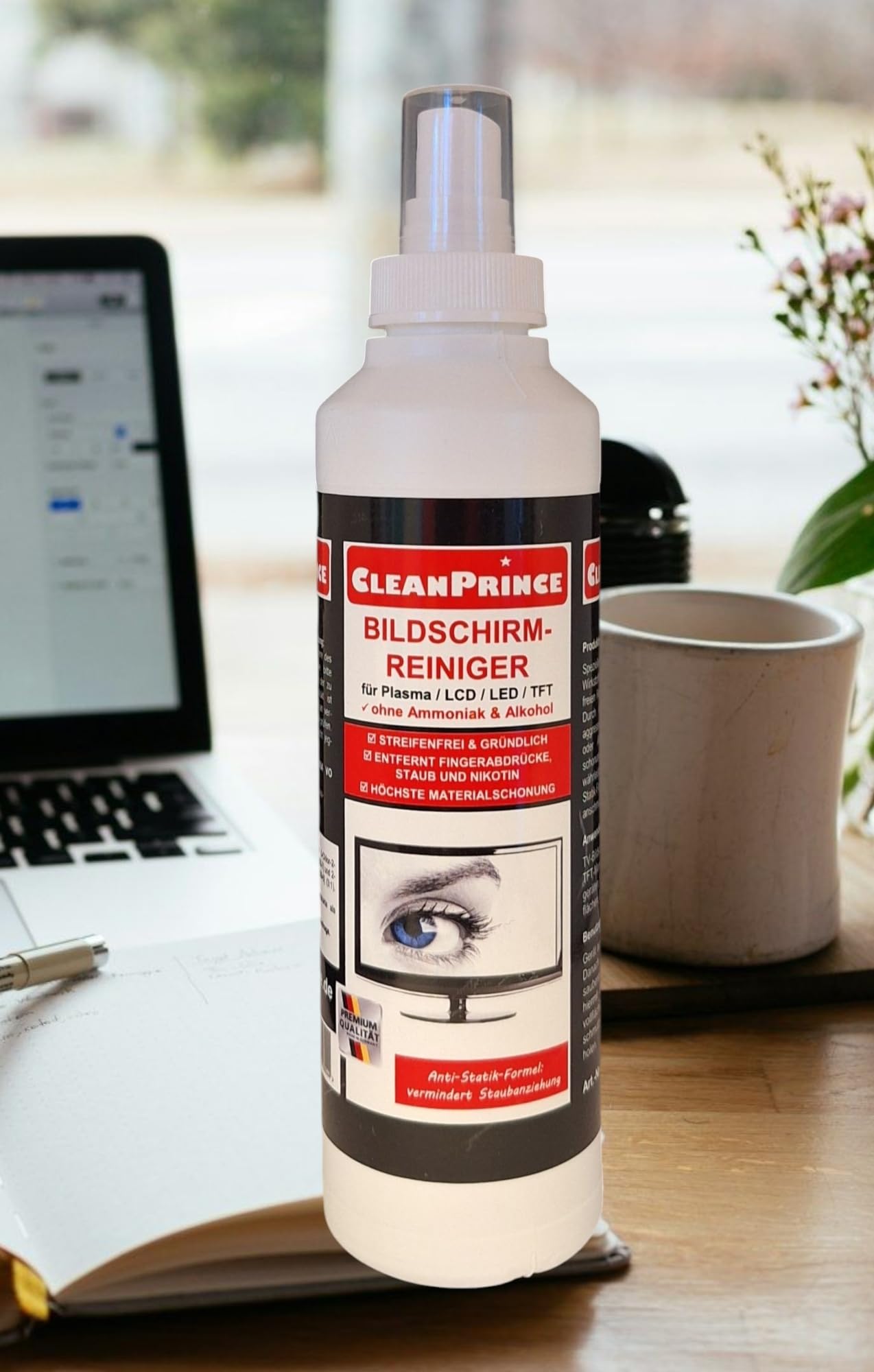 20 Stück Bildschirmreiniger à 250 ml Flasche mit Pumpzerstäuber, ideal für Flatscreen, Tablet, Monitore