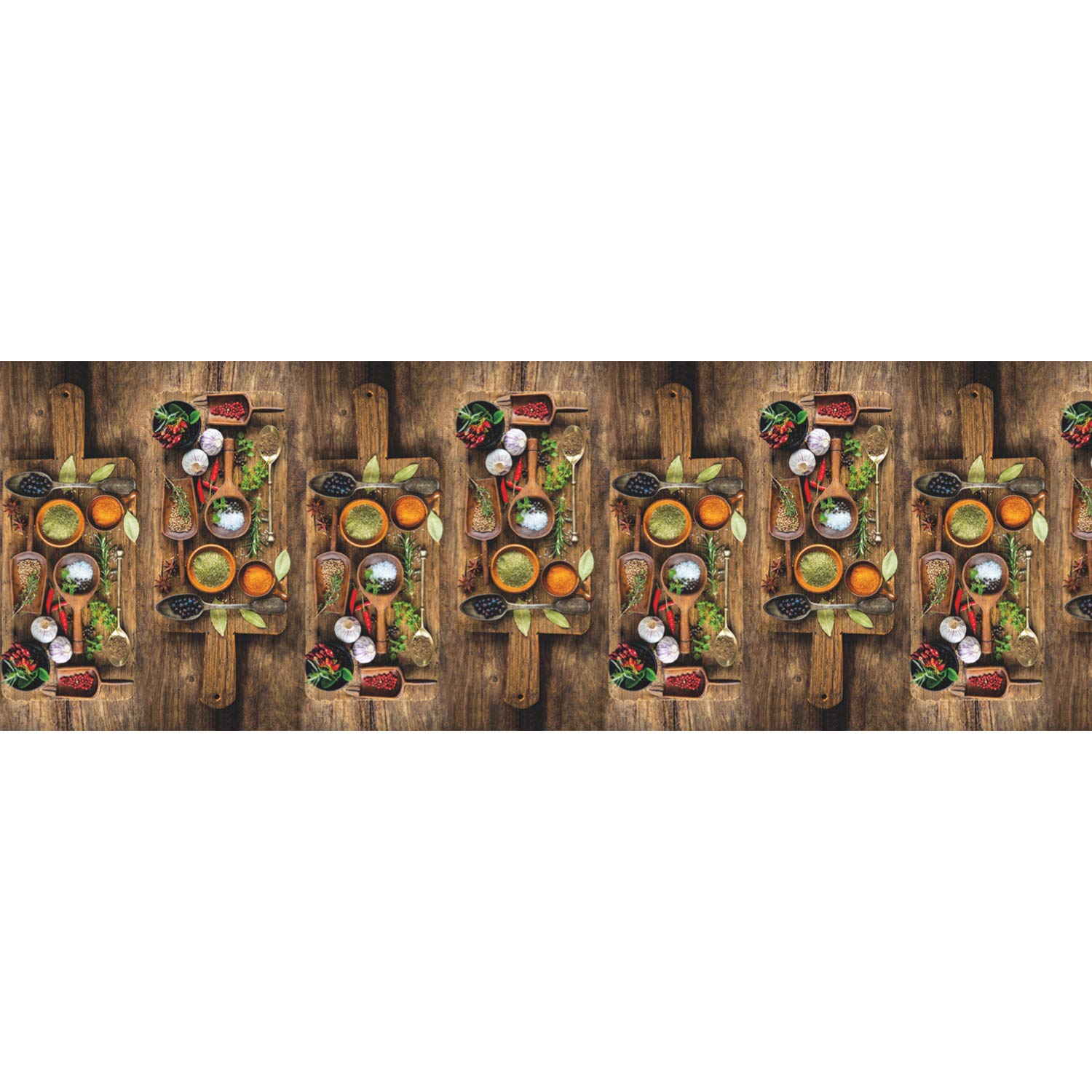 WohnDirect Küchenteppich waschbar 50 x 250 cm - für Innen bis 10m Länge - rutschfest + zuschneidbar - Küchenmatte, Fußmatte, Küchenläufer - leicht abwaschbar