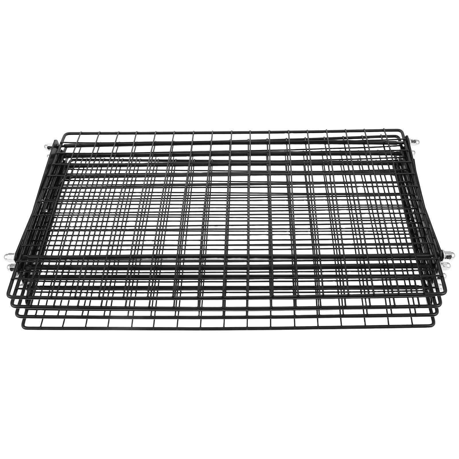 IMIKEYA Rejilla de Enfriamiento de Pan de Hierro Negro, 4 Niveles | Apilable, Plegable, Superficie de Malla, para Galletas y Cocina Profesional