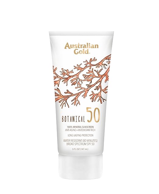 Australian Gold Botanical Sunscreen Mineral Lotion, Broad Spectrum, Water Resistant