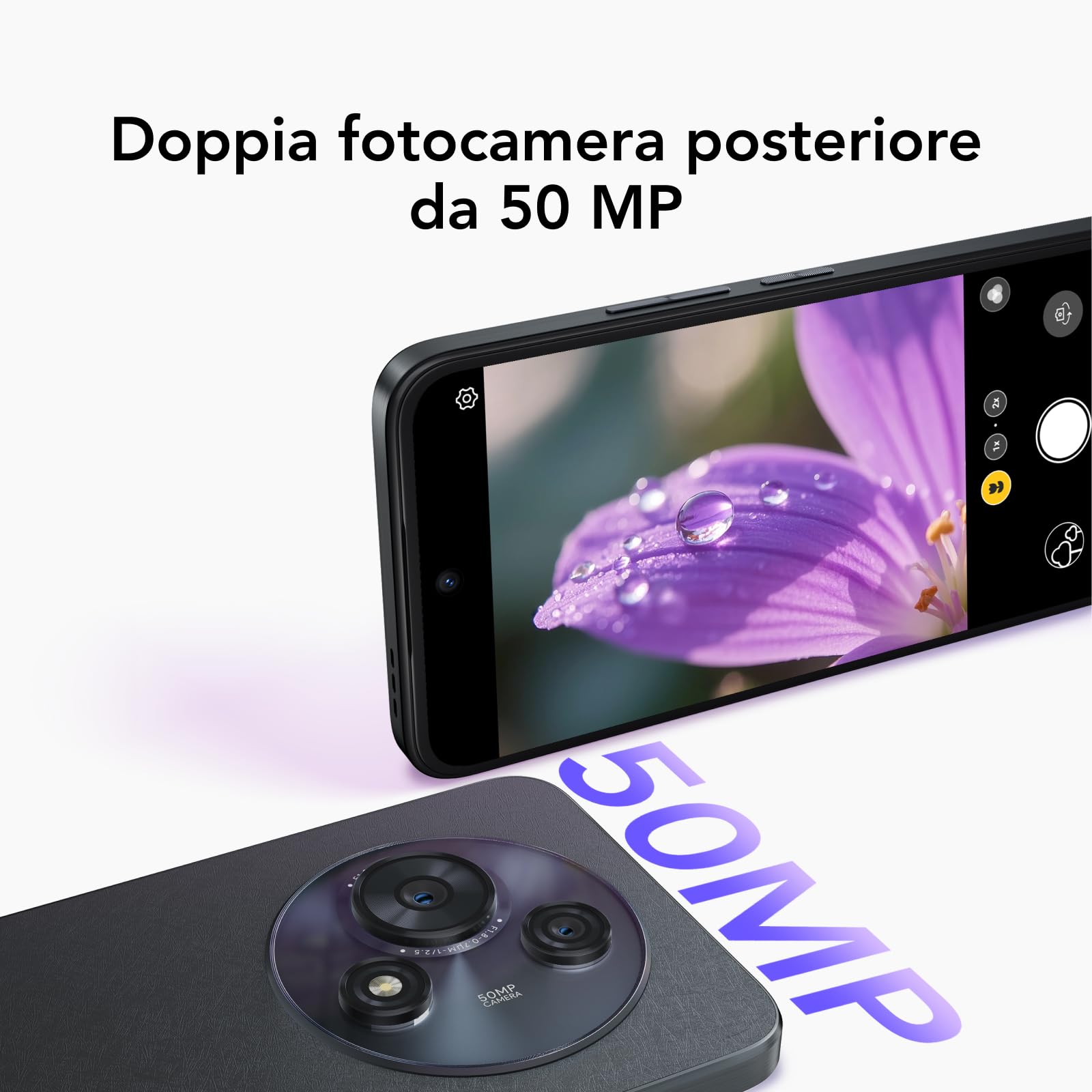 TCL 60 SE Cell Phone, Schermo HD+ da 6,7", Smartphone Sbloccato 8+512GB, Doppia fotocamera 50MP, Batteria Grande da 5000mAh, Smartphone Android 15, Altoparlanti Doppi, Bianco Blizzard
