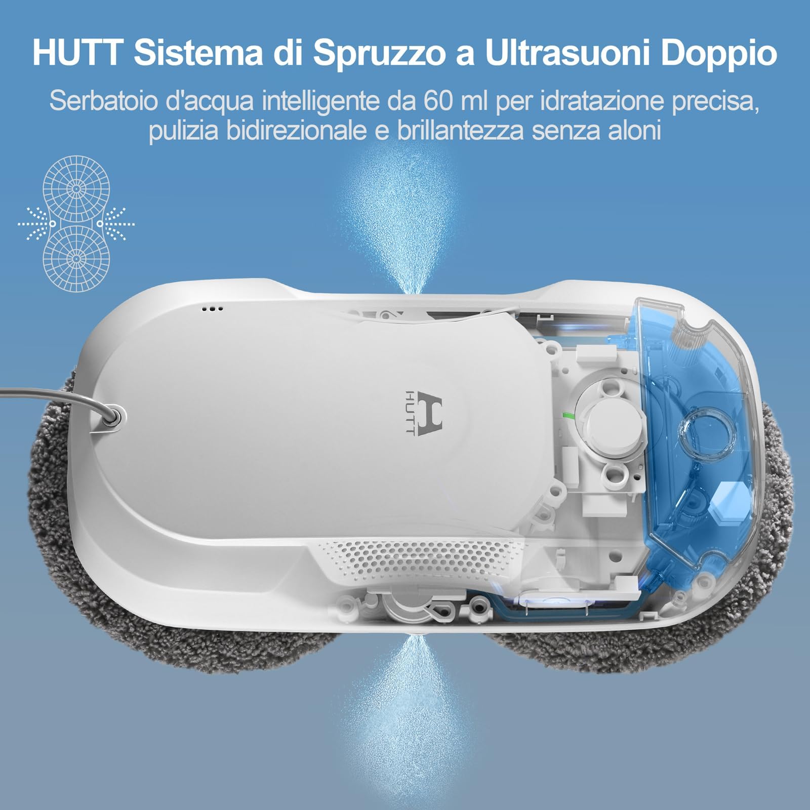 HUTT DDC56 Robot Lavavetri, Doppio Getto Con Funzione Ultrasuoni