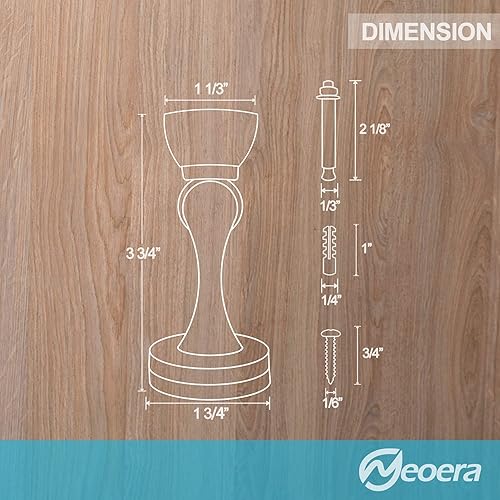 Vista 12 de Neoera Tope magnético de puerta (color níquel cepillado) Tope de puerta fuerte magnético para mantener la puerta abierta, antioxidante, resistente