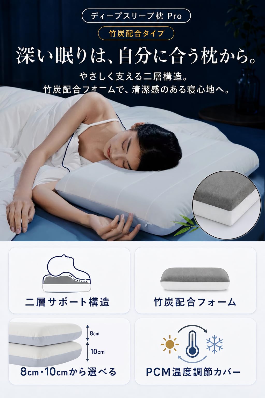 Amazon｜【最高級×5つ星ホテル仕様】枕 首が痛くならない 枕カバー付き