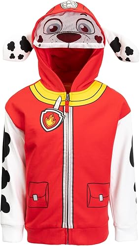 Paw Patrol Rubble Chase Skye Sudadera Pullover con Capucha de Forro Polar con Cremallera de Niño Pequeño a Niño