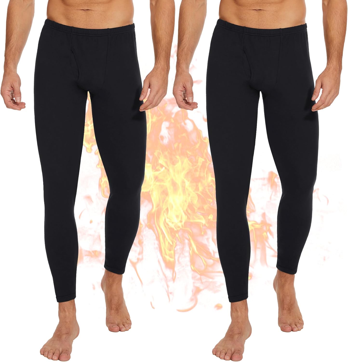 Men’s 2-Pack Fleece-Lined Thermal Long Johns for Cold Weather Men’s 2-Pack Fleece-Lined Thermal Long Johns for Cold Weather
