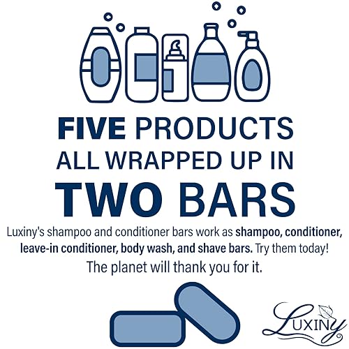 Miniatura 8 de Luxiny Barras acondicionadoras naturales sin fragancia para cabello, fabricadas en Estados Unidos, una barra acondicionadora sin sulfato para hasta