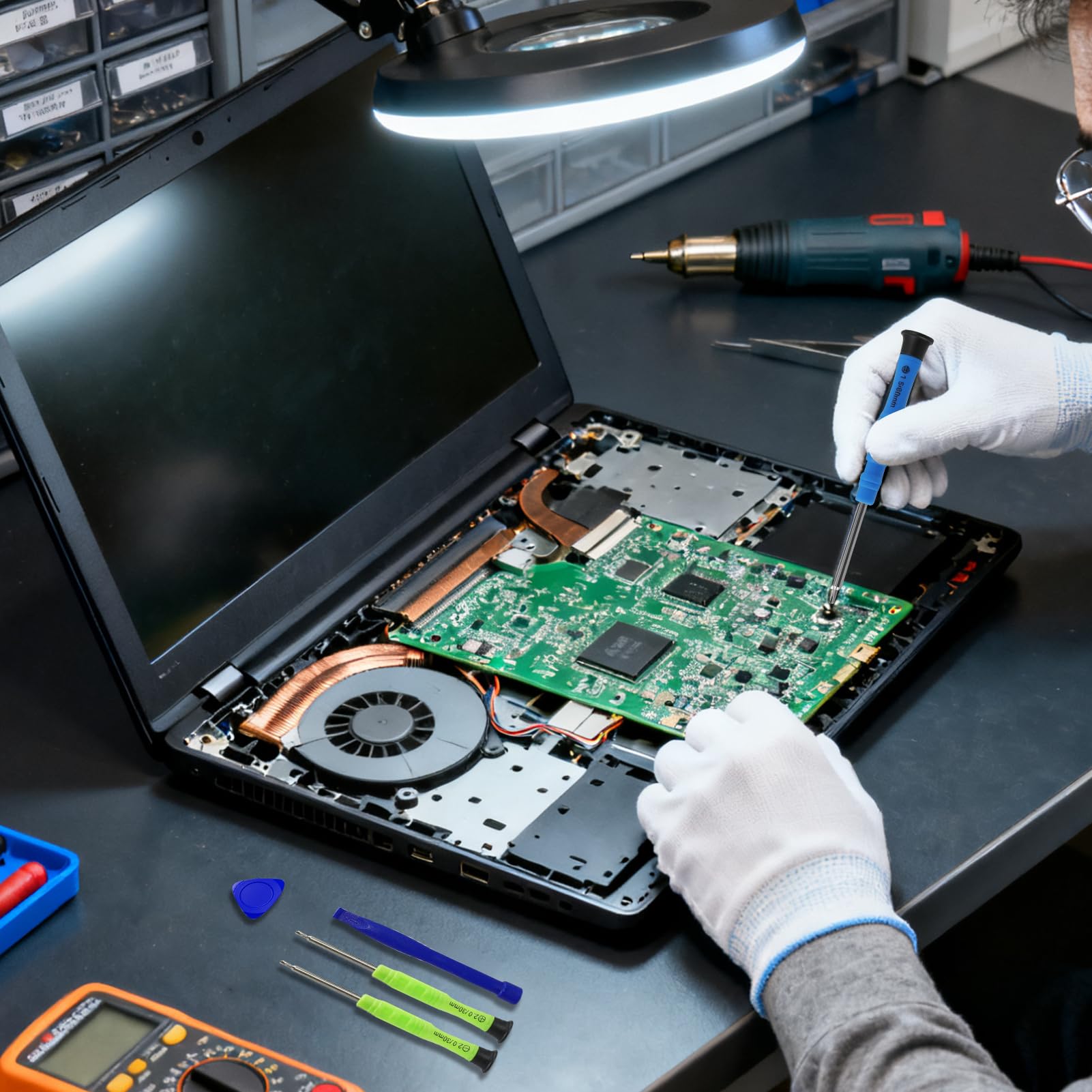 10-teiliges Öffnungswerkzeug-Reparatur-Set mit Schraubendreher, Kunststoff-Spudger für Laptop, Computer, Tablets, iPad, Elektronik, iPod Touch