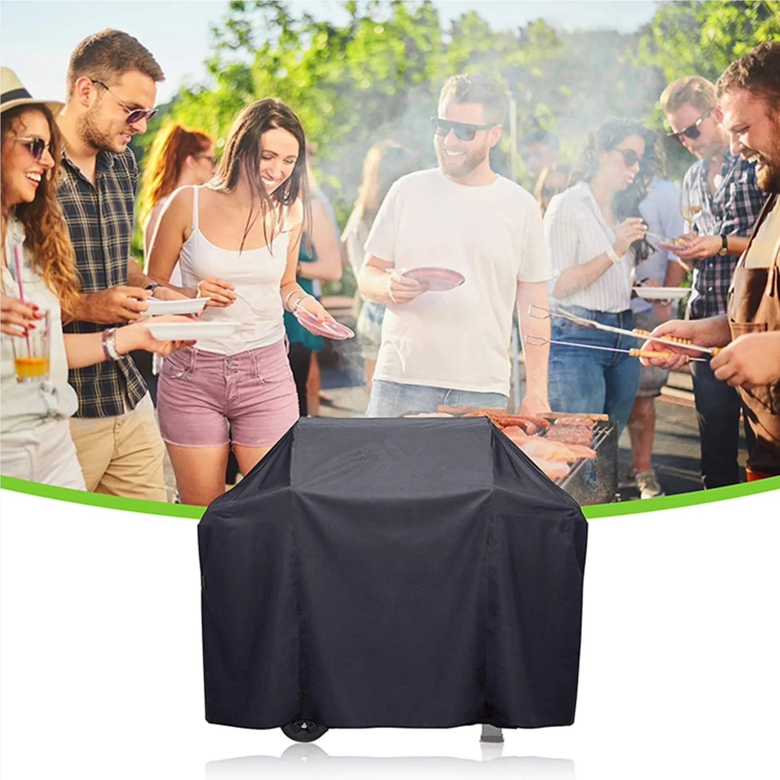 Pokrowiec na grilla BBQ, wytrzymały pokrowiec na grilla, odporny na deszcz, odporny na warunki atmosferyczne,Pokrowiec na grill