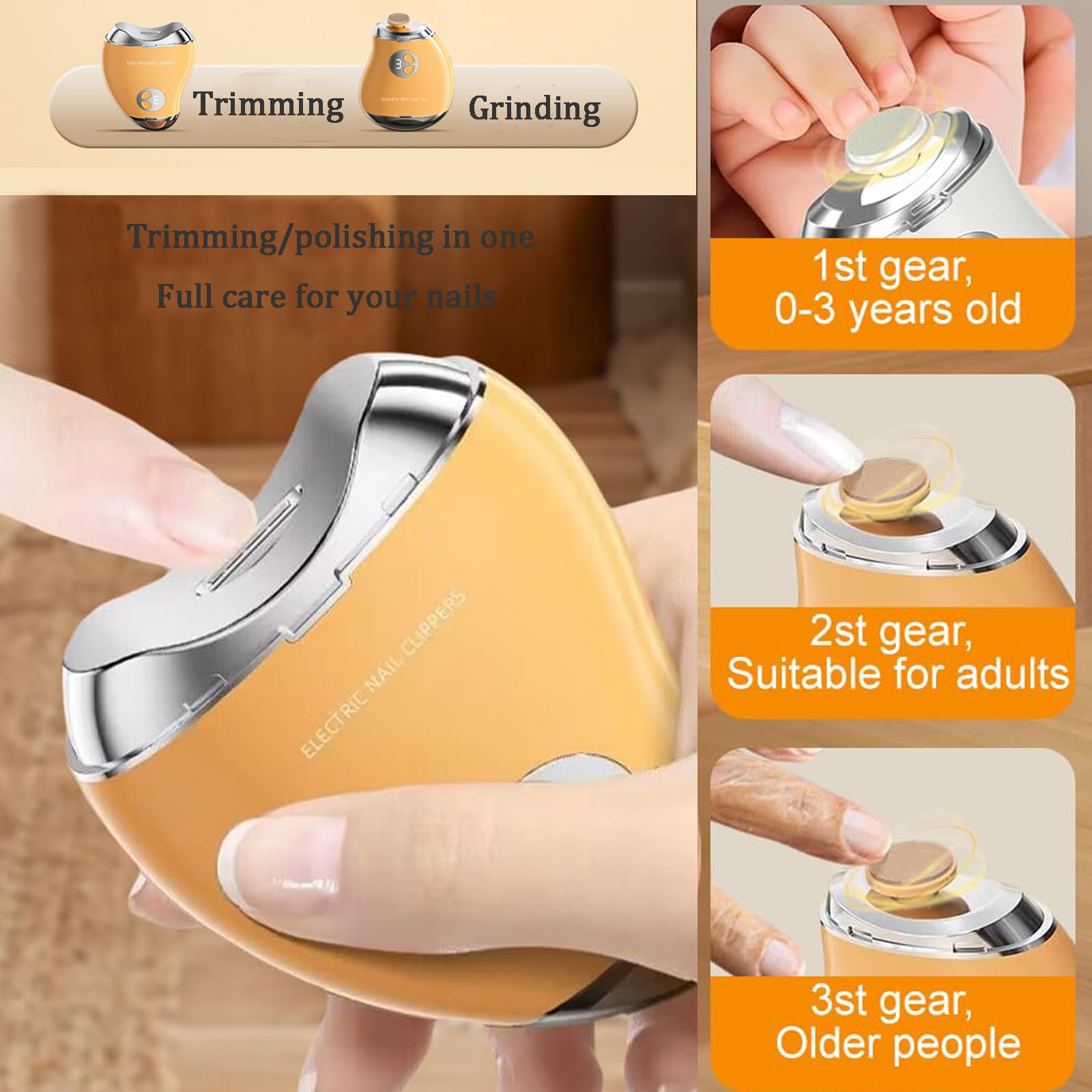 DarkSwan Electric Nail Clipper, 2 in 1 Nail File - Image 3