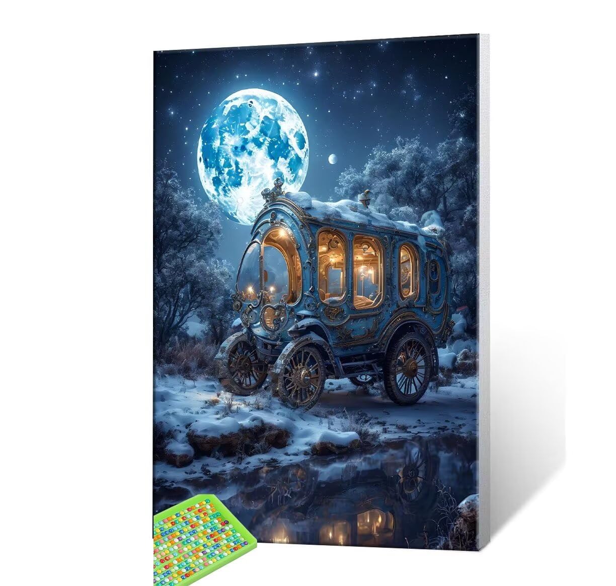 DIY Malarstwo diamentowe 5D, sztuka diamentowa, księżyc, zestawy wózków dla dorosłych, sztuka ze strasu, płótno, haft, artykuły rzemieślnicze, dla dzieci i dorosłych, idealna dekoracja ścienna do