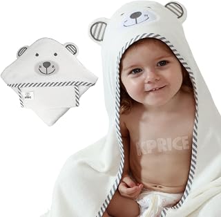 KPRICE Baby Handtuch Kapuze, Badetuch Handtuch Baby, Kapuzenhandtuch Baby, Babyhandtuch Bambus, Kapuzenbadetuch, Kinderhandtuch, Badehandtuch Handtücher, BabyBadetuch (Grauer Bär)