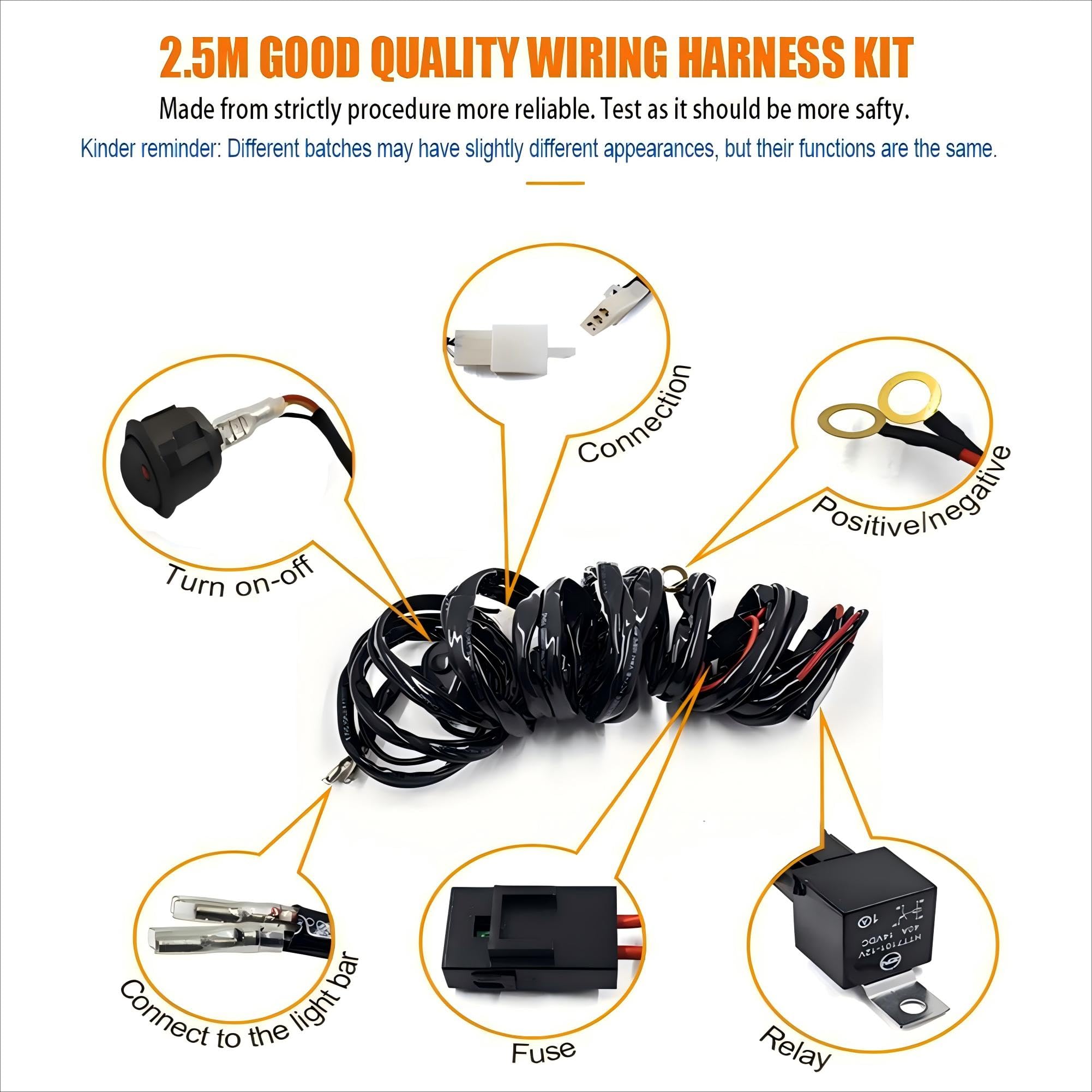 Barra de luz led,Barra Luminosa LED, 12v 24v, 42 Pulgadas 540w Triple Fila 7D, con cableado, Faro de Trabajo LED para camión,Tractor, camión, ATV,SUV (42 Pulgadas + cableado)