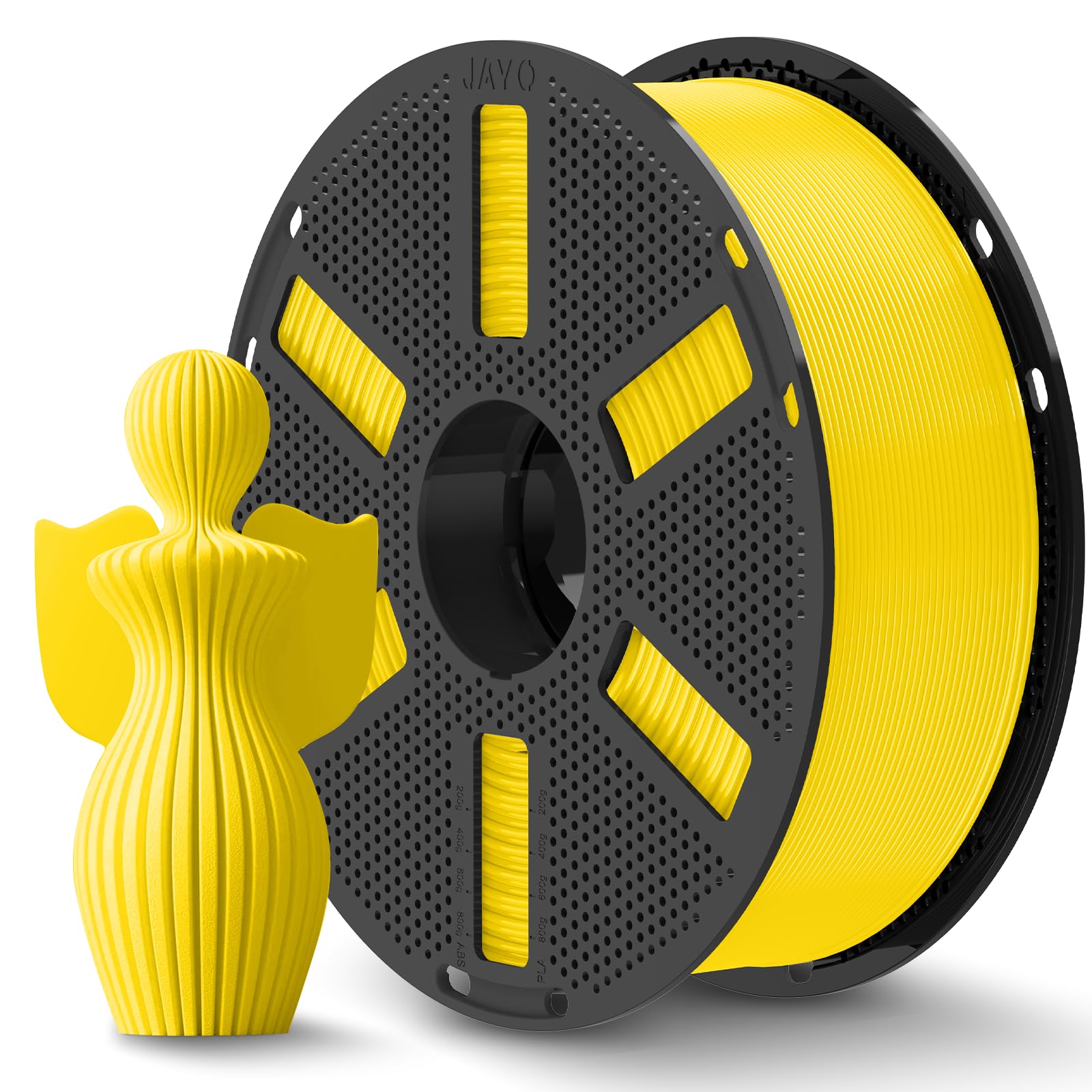 JAYO Yellow PLA Plus 3D Printer Filament 1.75mm, 1.1KG Reusable Spool