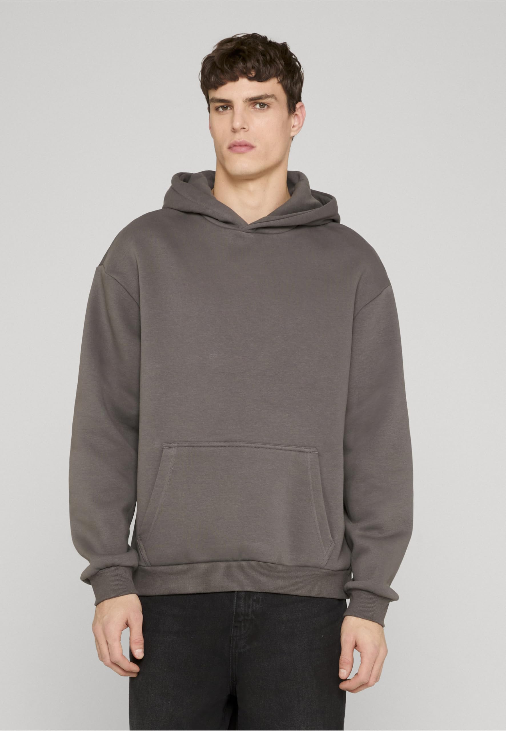 Urban Classics Męska bluza z kapturem Fluffy Hoody, luźna bluza z kapturem dla mężczyzn, oversize fit, rozmiary S-5XL, Magnet, 3XL